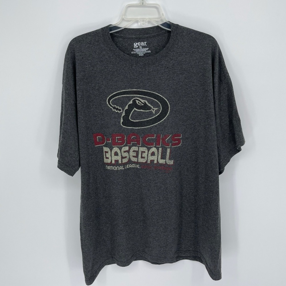 Gear For Sports Men's Y2K Gray Arizona D-Backs Baseball‎ MLB Tee T-Shirt Size XL